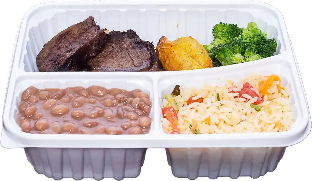 BANDEJA ADVANTY MAX BRANCA 3 DIVISÕES COM TAMPA TRANSPARENTE